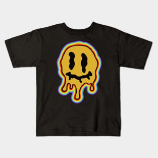 Melting Smiley Face Kids T-Shirt